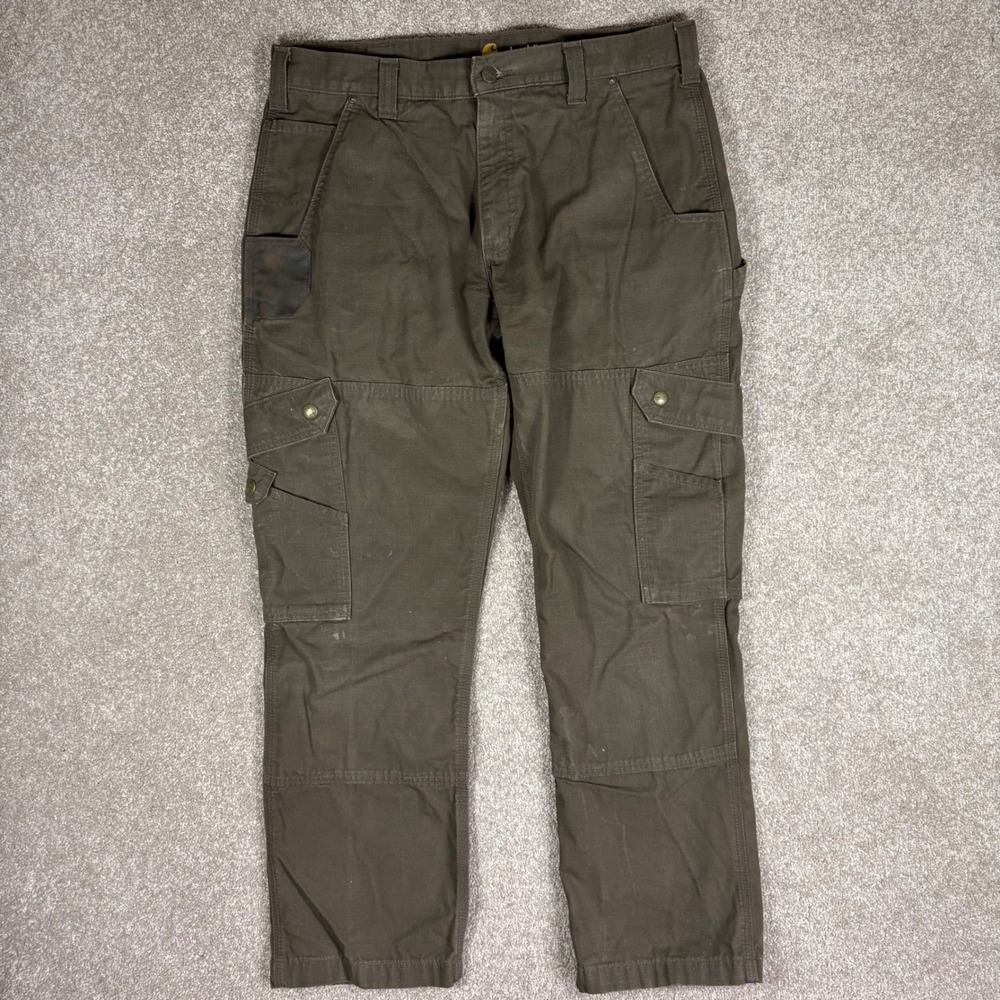 Carhartt B342-DFE Relaxed Fit Ripstop Cargo Work Pants Mens 36x30 Dark Coffee
